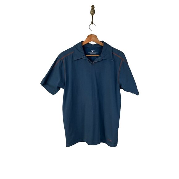 Patagonia Blue Casual Polo Shirt Men's Sz. M Golf Casual Organic Cotton Polo - Picture 1 of 7